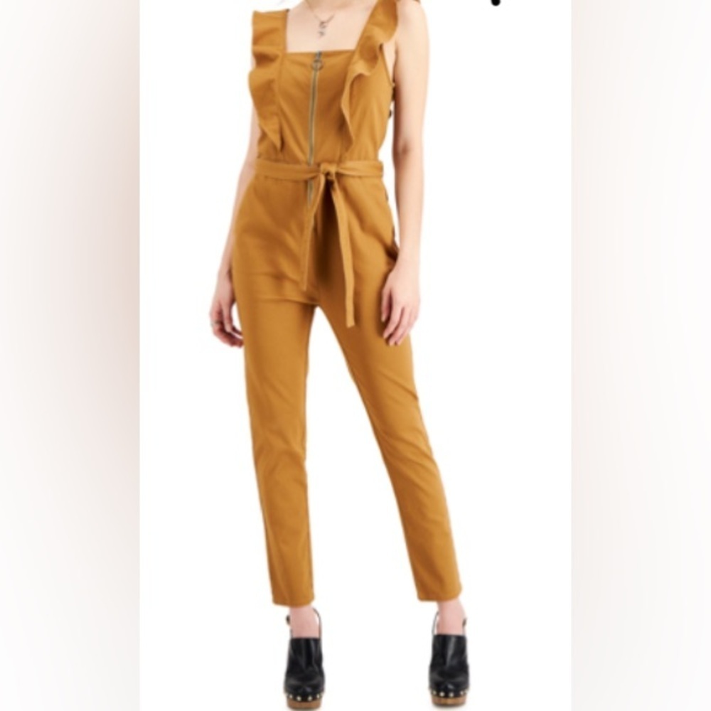 🍂 Tinseltown Mustard Yellow Jumpsuit SZ medium NWT